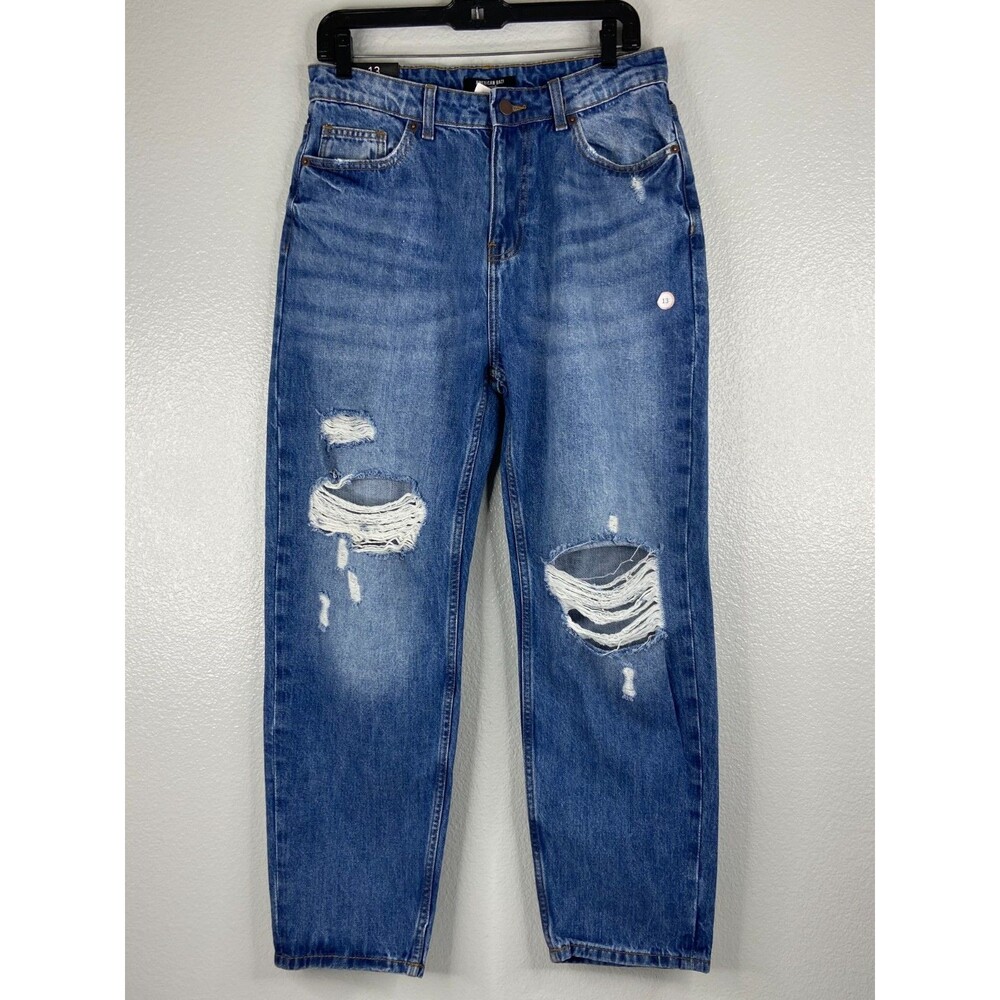 American Bazi Women Size 13 Jeans High Rise Mom Distressed NWT